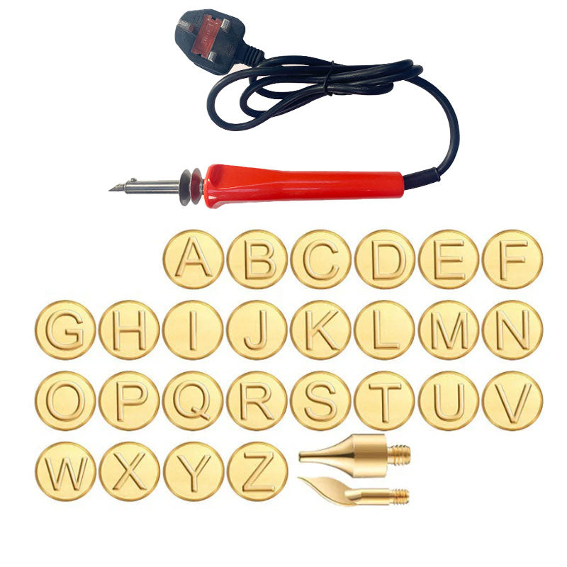 đ„Kampanj under begrĂ€nsad tid-âïž26 Alfabetisk kopparform - DIY-kit för trĂ€brĂ€nning/snideri