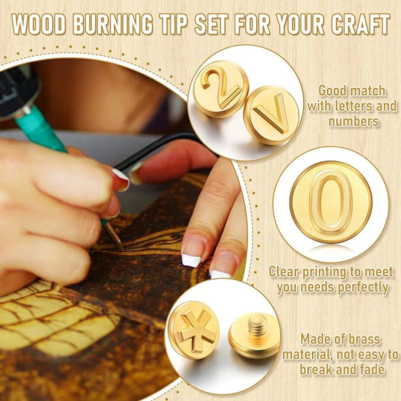 đ„Kampanj under begrĂ€nsad tid-âïž26 Alfabetisk kopparform - DIY-kit för trĂ€brĂ€nning/snideri