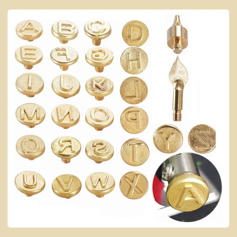 đ„Kampanj under begrĂ€nsad tid-âïž26 Alfabetisk kopparform - DIY-kit för trĂ€brĂ€nning/snideri