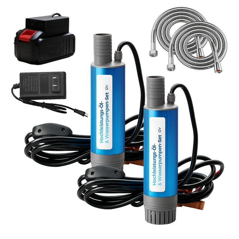 🔋 50% RABATT! ✨Hochleistungs-Öl- & Wasserpumpen-Set