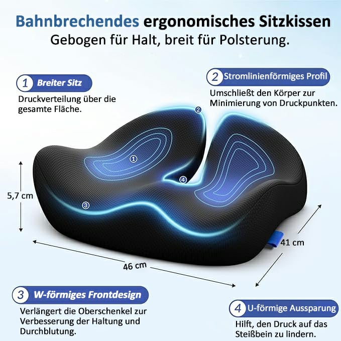 🎁LETZTER TAG 50% RABATT🔥Ergonomisches Sitzkissen aus Memory-Schaumstoff