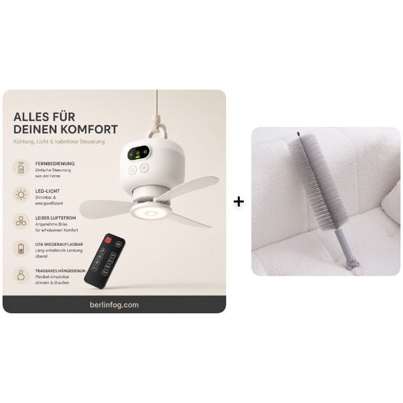 ⏰ Zeitlich begrenztes Angebot: 40% RABATT auf wiederaufladbaren Deckenventilator mit LED! 🌬️✨
