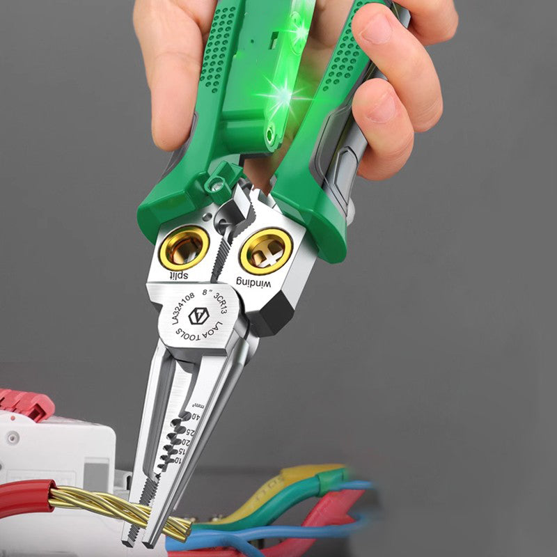 đ„Mehr Kaufen Mehr Sparenđ„8-in-1-Multifunktions-Drahtabisolierschere mit elektrischem Test