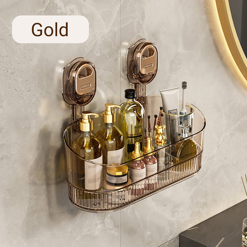 🔥✨Neu aufgerüstet – praktisch – langlebig – Lagerregal mit Saugnäpfen und Abflusslöchern