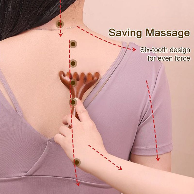 đ„đ„đ„Meridian-Massagekamm mit sechs Krallen