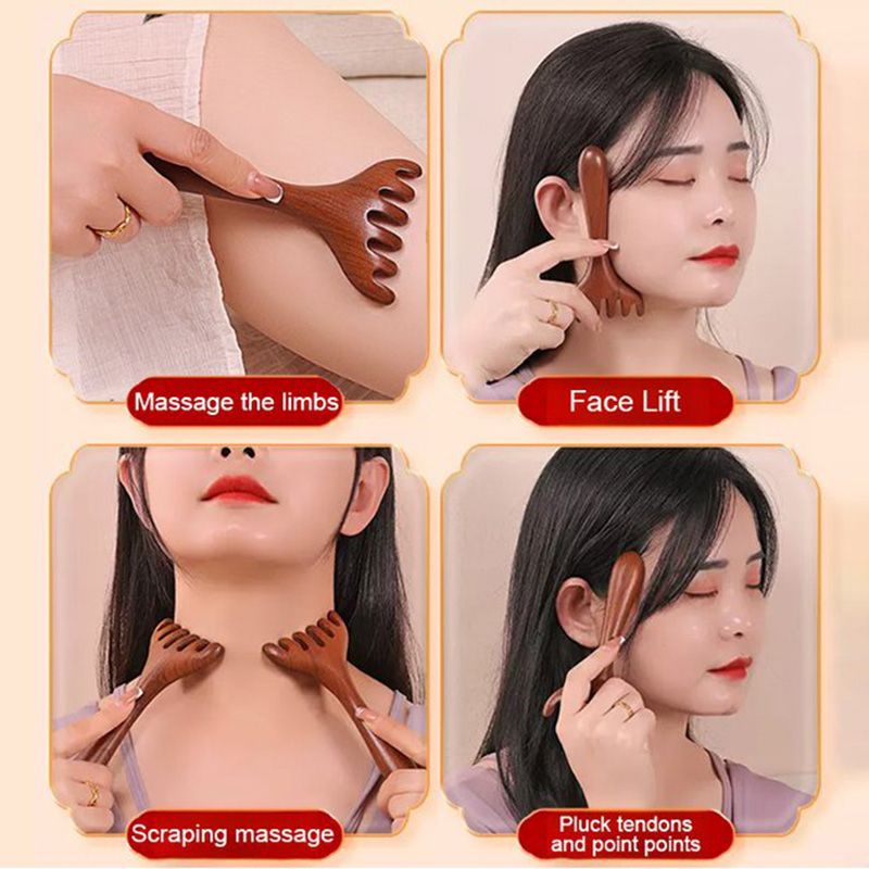 đ„đ„đ„Meridian-Massagekamm mit sechs Krallen