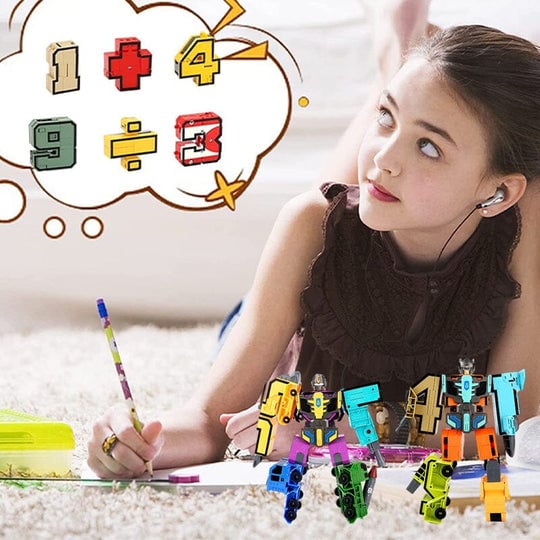 🤖🔥Sonderangebot💥Lustiges & lehrreiches Spielzeug Verformung Zahl Transform Roboter- Cool & Smart!🤖