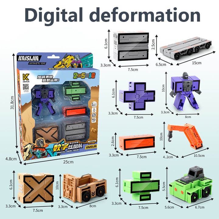 🤖🔥Sonderangebot💥Lustiges & lehrreiches Spielzeug Verformung Zahl Transform Roboter- Cool & Smart!🤖
