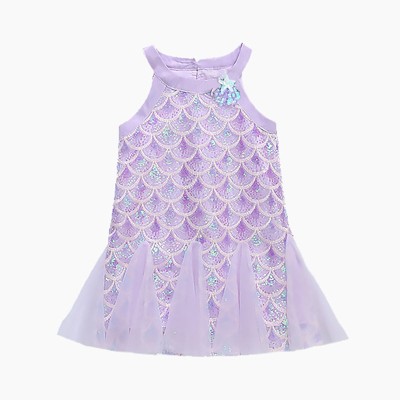 🩷2025 Neu Heißer Verkauf🌸 Glitzerndes Meerjungfrauen-Tankkleid für Kinder👗