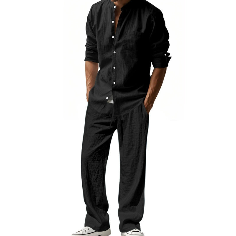 ⏳Zeitlich begrenztes 50% OFF⏰Herren Casual Atmungsaktives Hemd und Hose Set