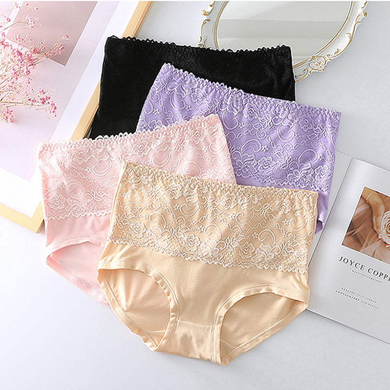 🤩Kaufen Sie 2, bekommen Sie 1 gratis🤩 – Plus Size High Waist Lace Briefs für Frauen