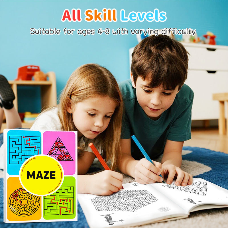✨46-seitiges Labyrinth-Aktivitätsbuch für Kinder