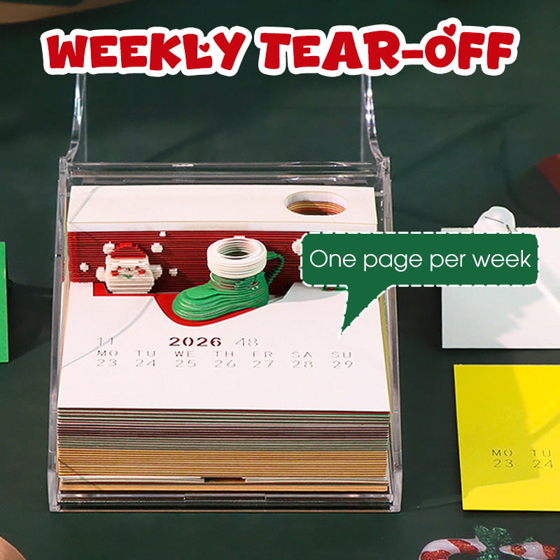đWeihnachtskalender aus 3D-Papier zum Dekorierenđ