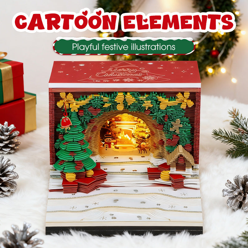 đWeihnachtskalender aus 3D-Papier zum Dekorierenđ