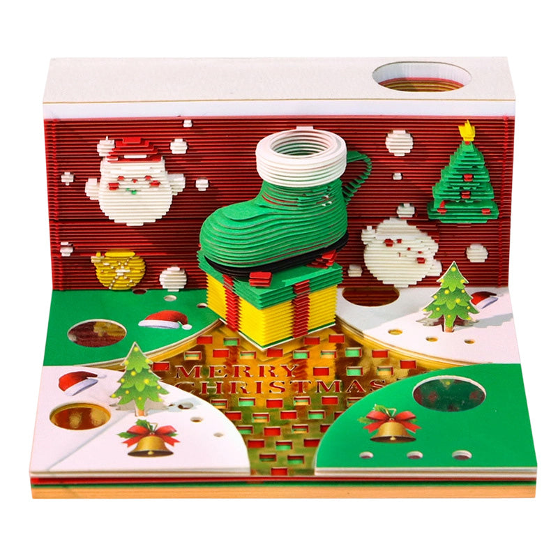 đWeihnachtskalender aus 3D-Papier zum Dekorierenđ