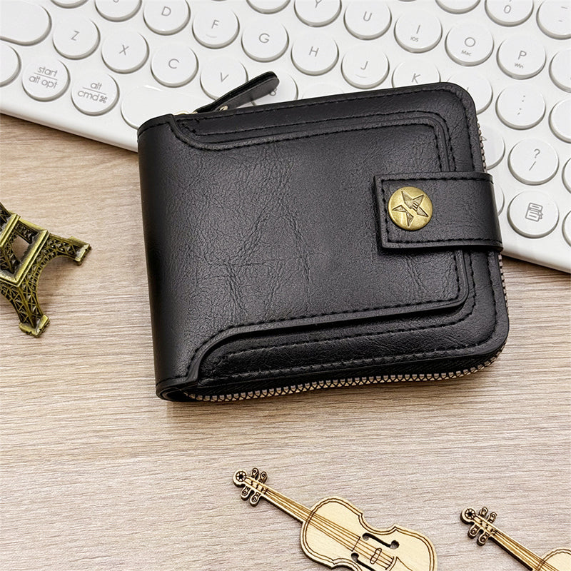📢 60% RABATT! 🎅 Vintage-Geldbörse für Herren mit Reißverschluss – Echtleder, RFID-Schutz & Stilvolle Alltagstauglichkeit 👝✨📦