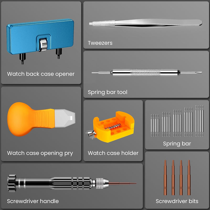 đ°ïžđ§ Professionelles Werkzeugset fĂŒr die Uhrenreparatur â 13-in-1, PrĂ€zisionswerkzeuge & Ideal FĂŒr Uhr- & Brillenreparaturen đ ïž