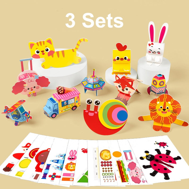 3D-Bastelset aus Papier für Kinder