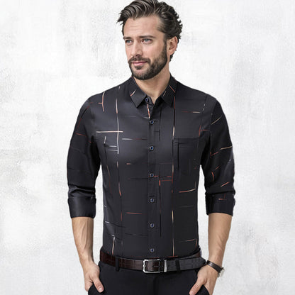 🌲Neujahrsverkauf 50% Rabatt🌲Dünnes, bügelfreies Hemd für Herren👔