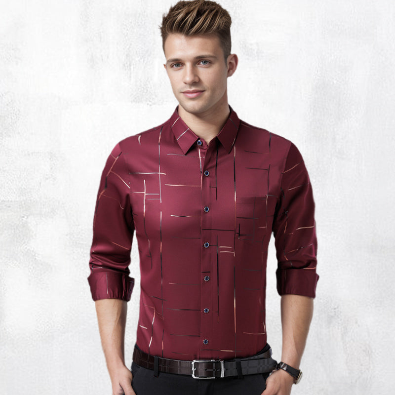 🌲Neujahrsverkauf 50% Rabatt🌲Dünnes, bügelfreies Hemd für Herren👔