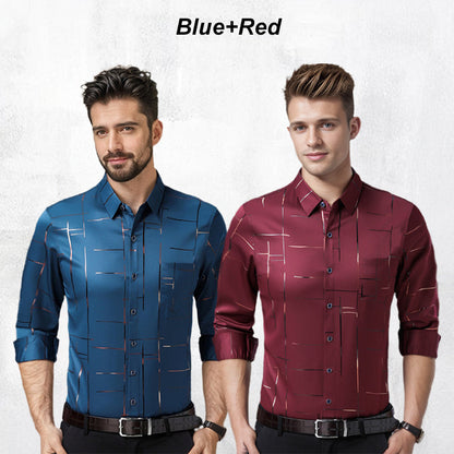 🌲Neujahrsverkauf 50% Rabatt🌲Dünnes, bügelfreies Hemd für Herren👔