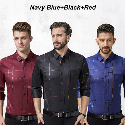 🌲Neujahrsverkauf 50% Rabatt🌲Dünnes, bügelfreies Hemd für Herren👔