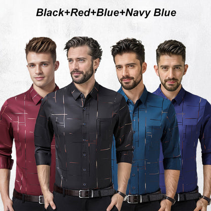 🌲Neujahrsverkauf 50% Rabatt🌲Dünnes, bügelfreies Hemd für Herren👔