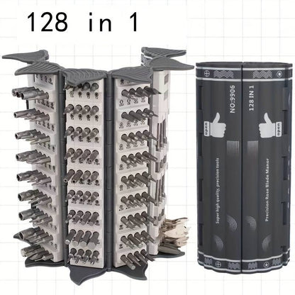 😍50% OFF🪛128-in-1-Präzisions-Schraubendreher-Set🧰 Demontage- und Reparaturwerkzeug, multifunktionales manuelles Schraubendreher-Buch-Set