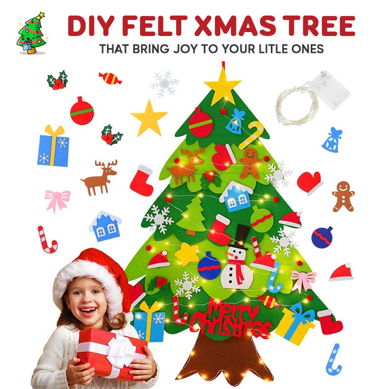 🔔Weihnachtsangebote 50 % Rabatt🔔DIY-Filz-Weihnachtsbaum-Set🎄