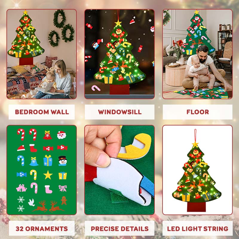 🔔Weihnachtsangebote 50 % Rabatt🔔DIY-Filz-Weihnachtsbaum-Set🎄