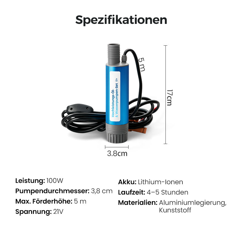 🔋 50% RABATT! ✨Hochleistungs-Öl- & Wasserpumpen-Set