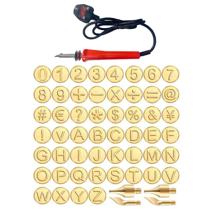 🔥Kampanj under begränsad tid-✉️26 Alfabetisk kopparform - DIY-kit för träbränning/snideri