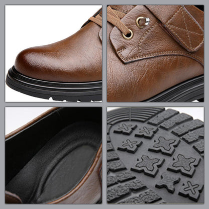 👞Atmungsfreie Retro -PU -Leder -Softroshese von Männern🔥