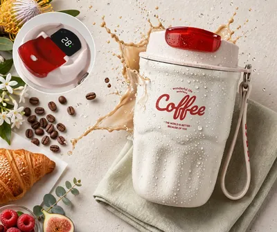 🎁💥 Julrea med 53% rabatt!! ☕ Termos i rostfritt stål med 316 ml och smart temperaturdisplay 🌡️