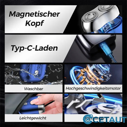 🔋2025 50% Rabatt🔥 USB-Rasierer für Männer | 💦Wasserdicht & Reise-tauglich | Schnellladung