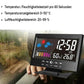 🔥bestes Geschenk-50% Rabatt🔥Digitaler LED-Temperatur- und Luftfeuchtigkeitsmonitor, Wettervorhersage, LED-Tischwecker