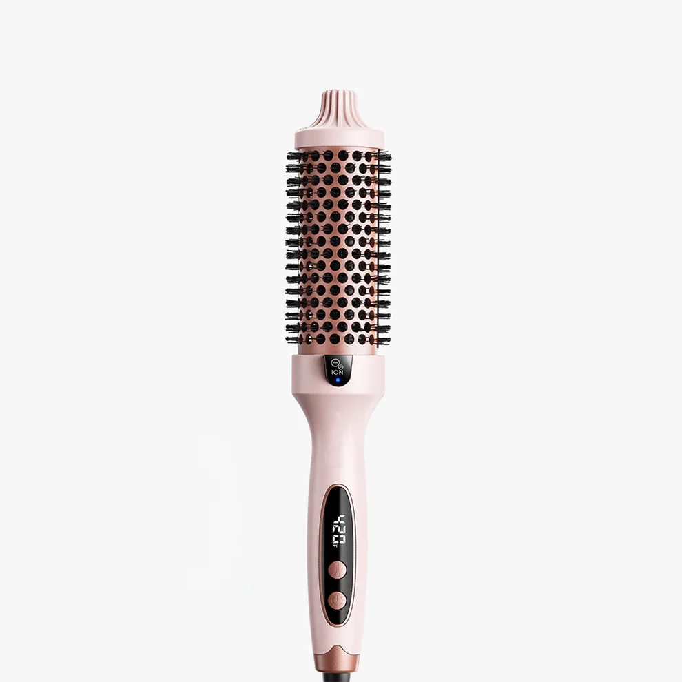 💇‍♀️🔥 32mm Ionen-Heizbürste – Locken & Volumen in 5min, glättet & stylt ohne Schä