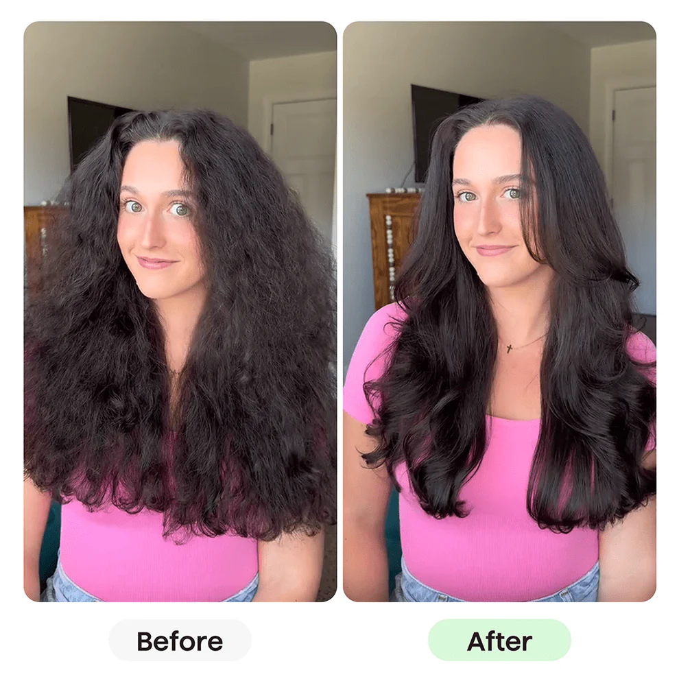 💇‍♀️🔥 32mm Ionen-Heizbürste – Locken & Volumen in 5min, glättet & stylt ohne Schä