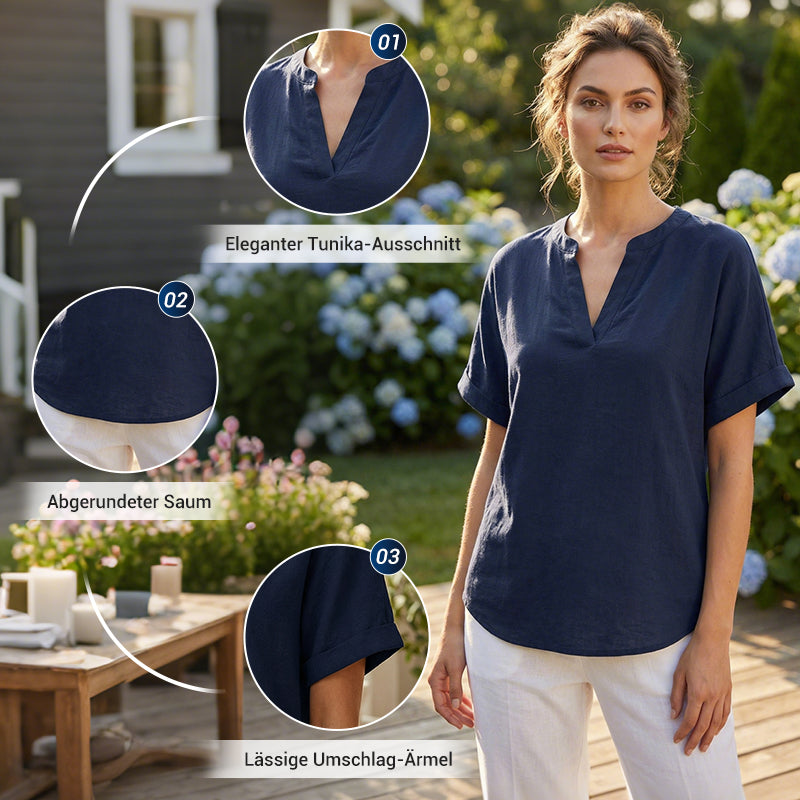 🌸 Frühjahrsverkauf 50% RABATT 👕 Modisches lockeres einfarbiges Kurzarm-Oberteil