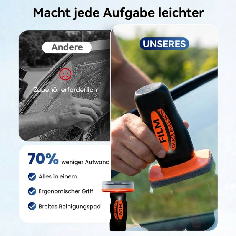 📢📢50 % Rabatt!! + 2 KAUFEN, 1 GRATIS! ⚡ 2026 Modell tragbare Autoglas-Ölfilm-Entferner 🚗 – Ein Sprühen, ein Wischen, klare Sicht für sichere Fahrten!