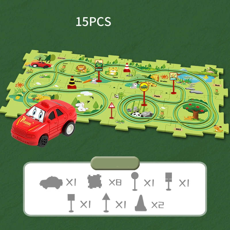 🚗🧩Kinder Lernspielzeug Puzzle-Autobahn-Spielset🧩