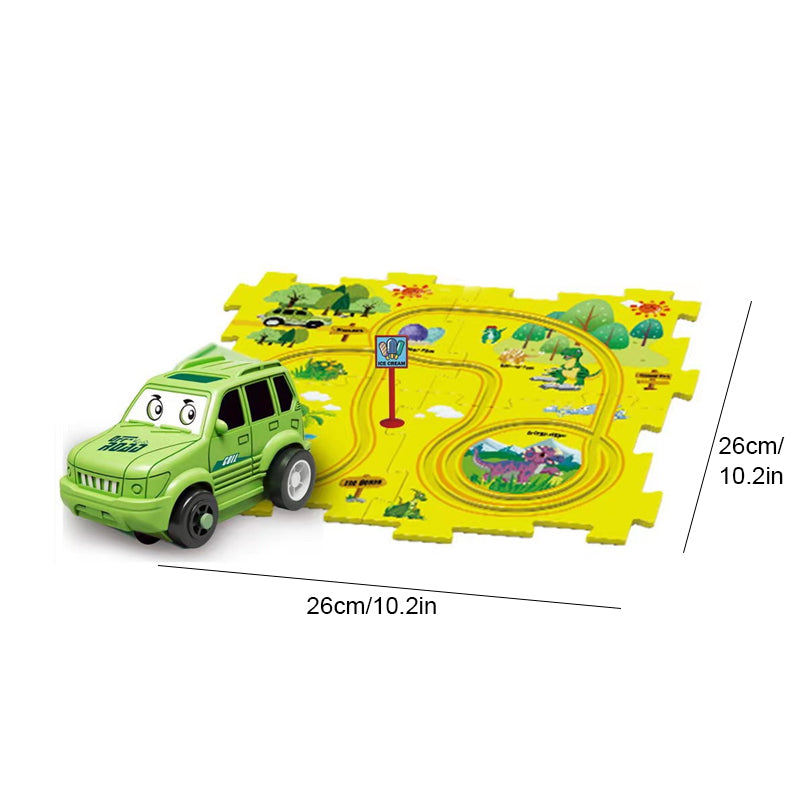 🚗🧩Kinder Lernspielzeug Puzzle-Autobahn-Spielset🧩