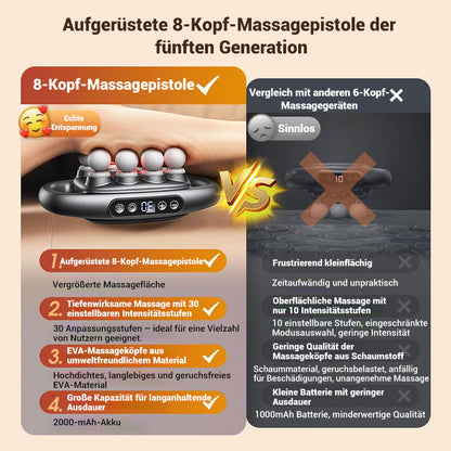 🔥VTT Fascia Gun Massager für Muskelentspannung✨🔥 16-Stärken & 8 Spezialaufsätze 🏋️ 🚀Kostenloser Versand 🚀