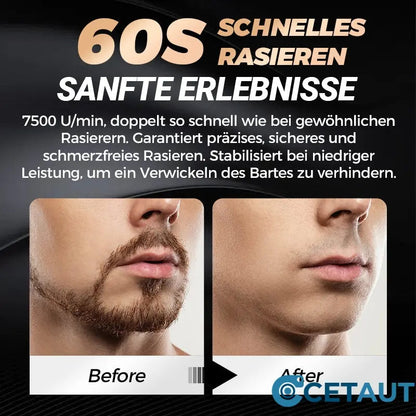 🔋2025 50% Rabatt🔥 USB-Rasierer für Männer | 💦Wasserdicht & Reise-tauglich | Schnellladung