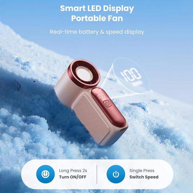 🌀Nur 9.99€ diesen Sommer!!!💨Mini-Handventilator mit LED-Anzeige –👍5-stufiger Turbo-Ventilator im Taschenformat.✨Über USB aufladbar, schnelle Kühlung für Reisen und beim Schminken. Das perfekte Geschenk.  Tragbare Kühlung