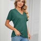 💕Hot Promotion- bis zu 50% Rabatt 🌷V-Hals Feste Farbe Lose Damen Tops