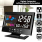 🔥bestes Geschenk-50% Rabatt🔥Digitaler LED-Temperatur- und Luftfeuchtigkeitsmonitor, Wettervorhersage, LED-Tischwecker