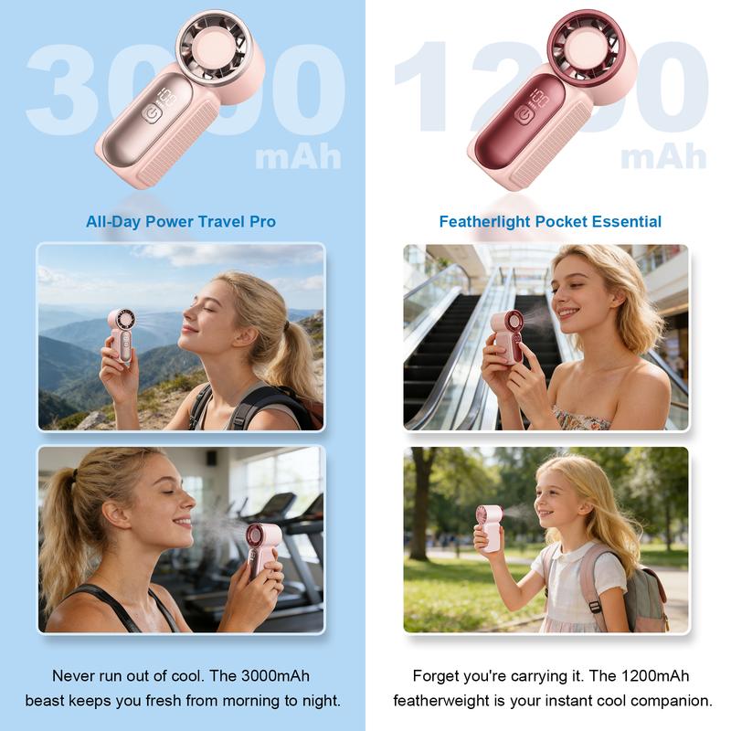🌀Nur 9.99€ diesen Sommer!!!💨Mini-Handventilator mit LED-Anzeige –👍5-stufiger Turbo-Ventilator im Taschenformat.✨Über USB aufladbar, schnelle Kühlung für Reisen und beim Schminken. Das perfekte Geschenk.  Tragbare Kühlung