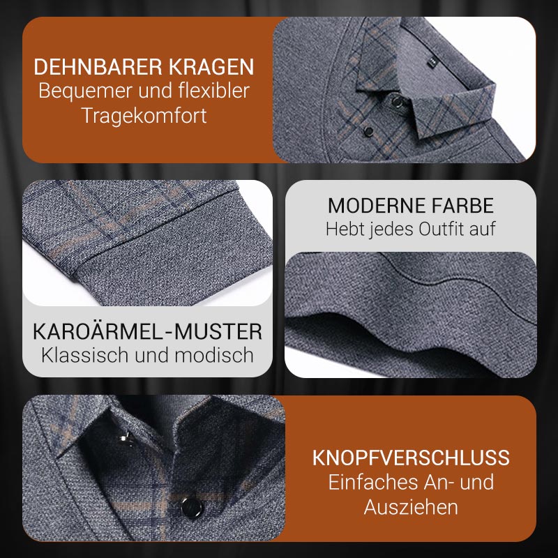👔Herren Fake Zweiteiler mit Revers Langarm Oberteile🔥