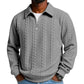 👔🧶 Lässiger Herrenpullover mit Halbreißverschluss – Zopfmuster für Wärme & Stil! Perfekt für Arbeit ✨ und Freizeit 🌿 aus nachhaltiger Baumwolle.